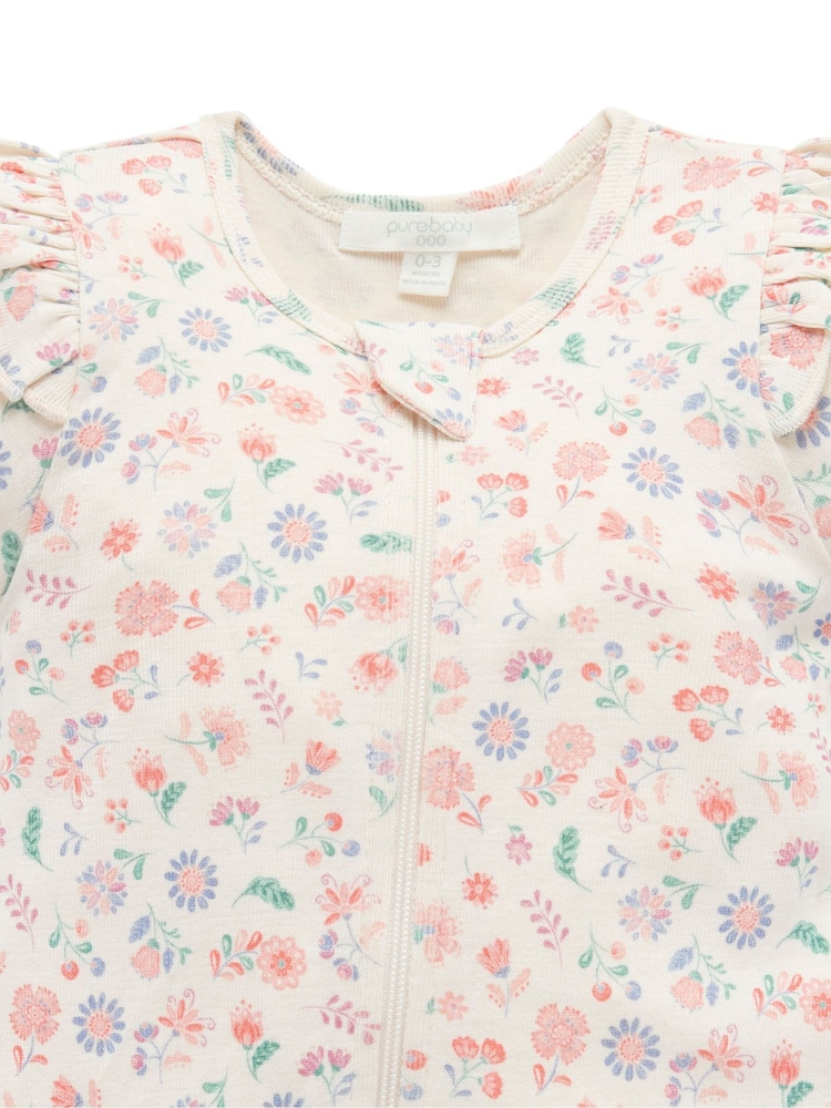 Purebaby プリント 半袖 フローラルジップ パジャマ - 画像 5 / 5 Purebaby プリント 半袖 フローラルジップ パジャマ - 画像 5 / 5