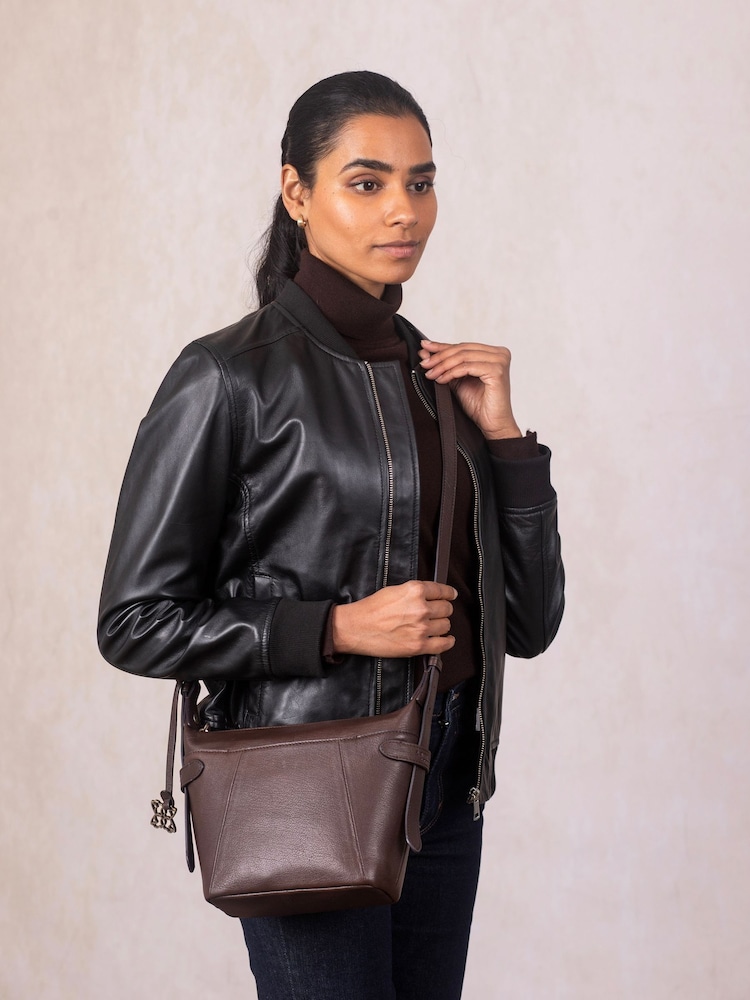 Lakeland Leather Brown Newby Cross-Body Bag - Image 1 of 9