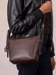 Lakeland Leather Brown Newby Cross-Body Bag - Image 9 of 9