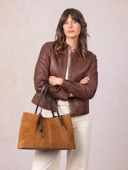 Lakeland Leather Cognac Mirehouse Tote Bag - Image 7 of 7
