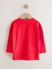 Bright Red Santa's Best Buddy Long Sleeve Christmas T-Shirt (3mths-7yrs) - Image 7 of 9