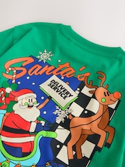 Green Santa Delivery Long Sleeve Christmas T-Shirt (3mths-7yrs) - Image 4 of 5
