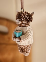 Natural Hug in a Mug Hamish the Highland Cow Hanging Decoration Gift - Image 7 of 7
