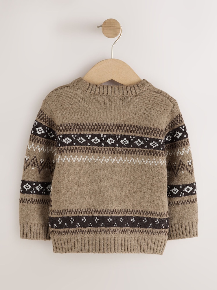 Mink Brown Fox - Strikket trøje med rund hals og figurmotiv (3mdr.-7år) - Billede 2 af 4 Mink Brown Fox - Strikket trøje med rund hals og figurmotiv (3mdr.-7år) - Billede 2 af 4