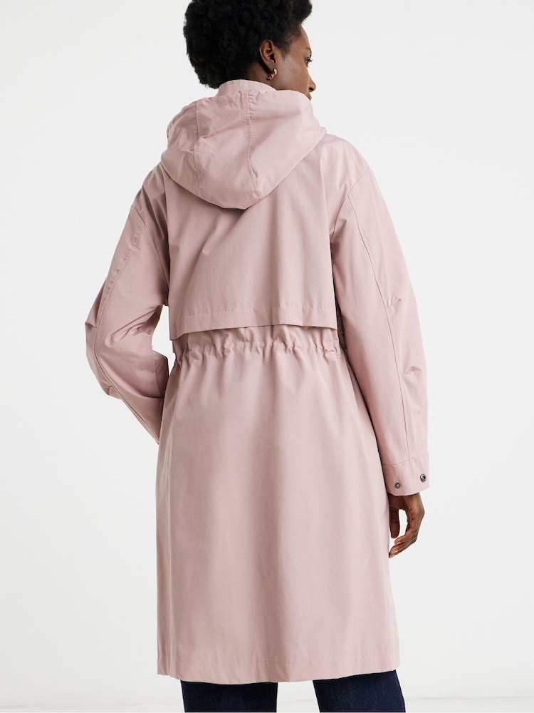 JD Williams Pink Shower Resistant Raincoat - Image 2 of 4