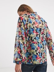 JD Williams Multi Shirred Georgette Blouse - Image 2 of 4