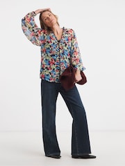 JD Williams Multi Shirred Georgette Blouse - Image 3 of 4