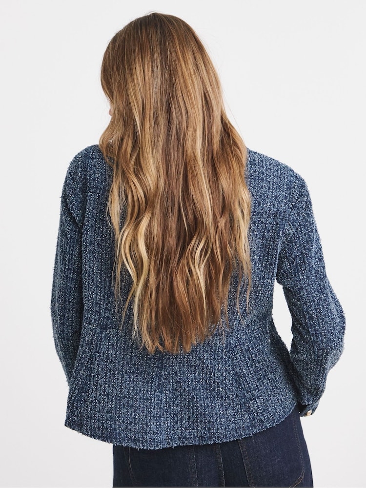 JD Williams Boucle Peplum Denim Jacket - Bild 2 von 4