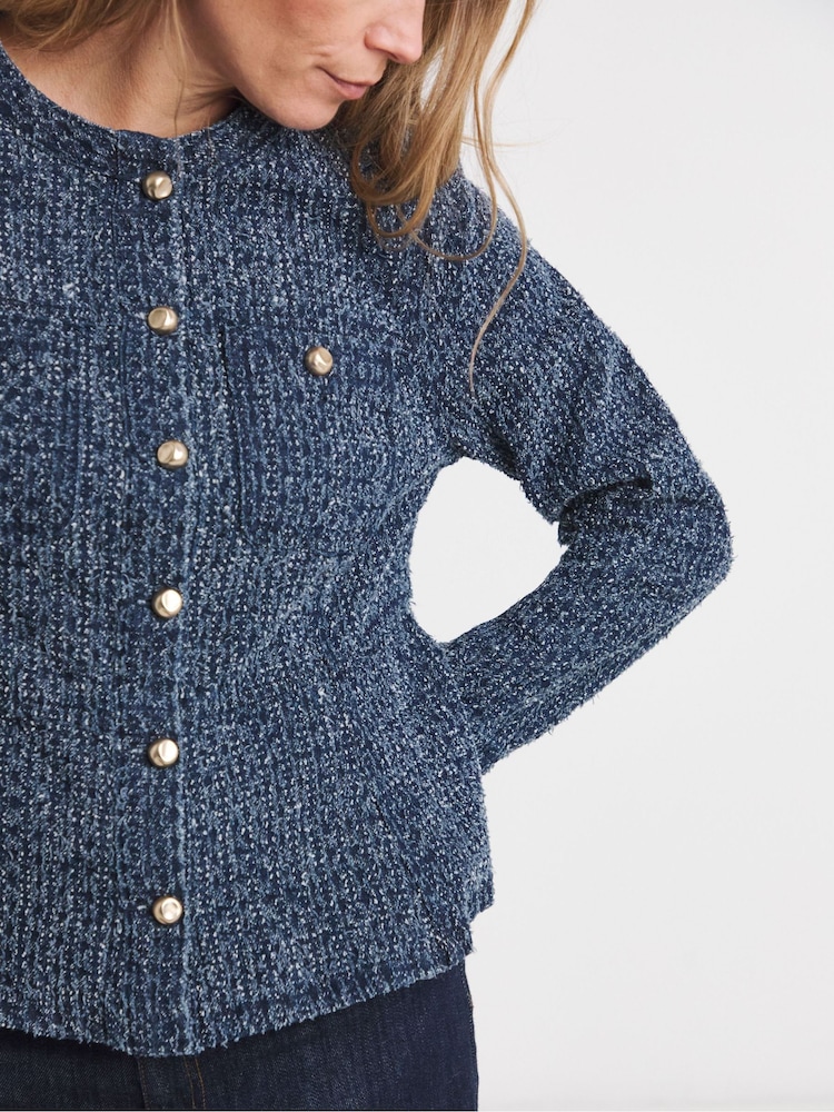 JD Williams Boucle Peplum Denim Jacket - Bild 4 von 4