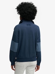 Superdry Blue Heritage Pique Rugby Jumper - Image 7 of 9