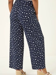 Roman Blue Petite Textured Stretch Trousers - Image 3 of 5