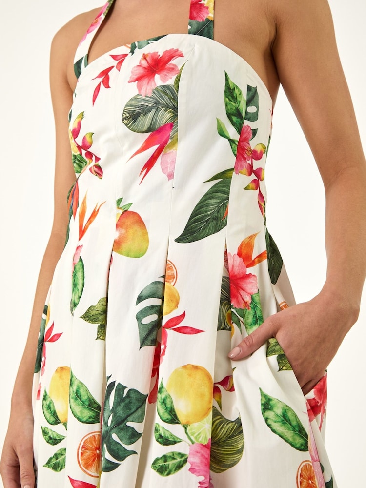 Roman White Petite Sleeveless Dress - Image 5 of 5 Roman White Petite Sleeveless Dress - Image 5 of 5
