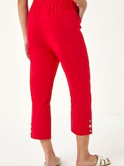 Roman Red Petite Bengaline Cropped Trousers - Image 3 of 5