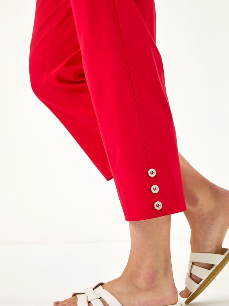 Roman Red Petite Bengaline Cropped Trousers - Image 5 of 5