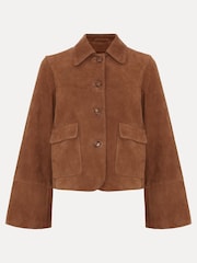 Phase Eight Brown Suede Indira Jacket - Image 7 of 7