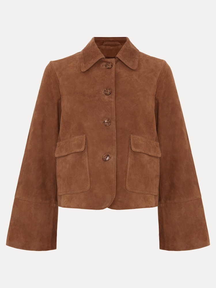 Phase Eight Brown Suede Indira Jacket - Image 7 of 7