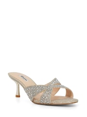 Dune London Metallic Monette Mules - Image 3 of 6