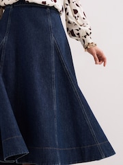 Phase Eight Blue Thea Denim Skirt - Image 4 of 6