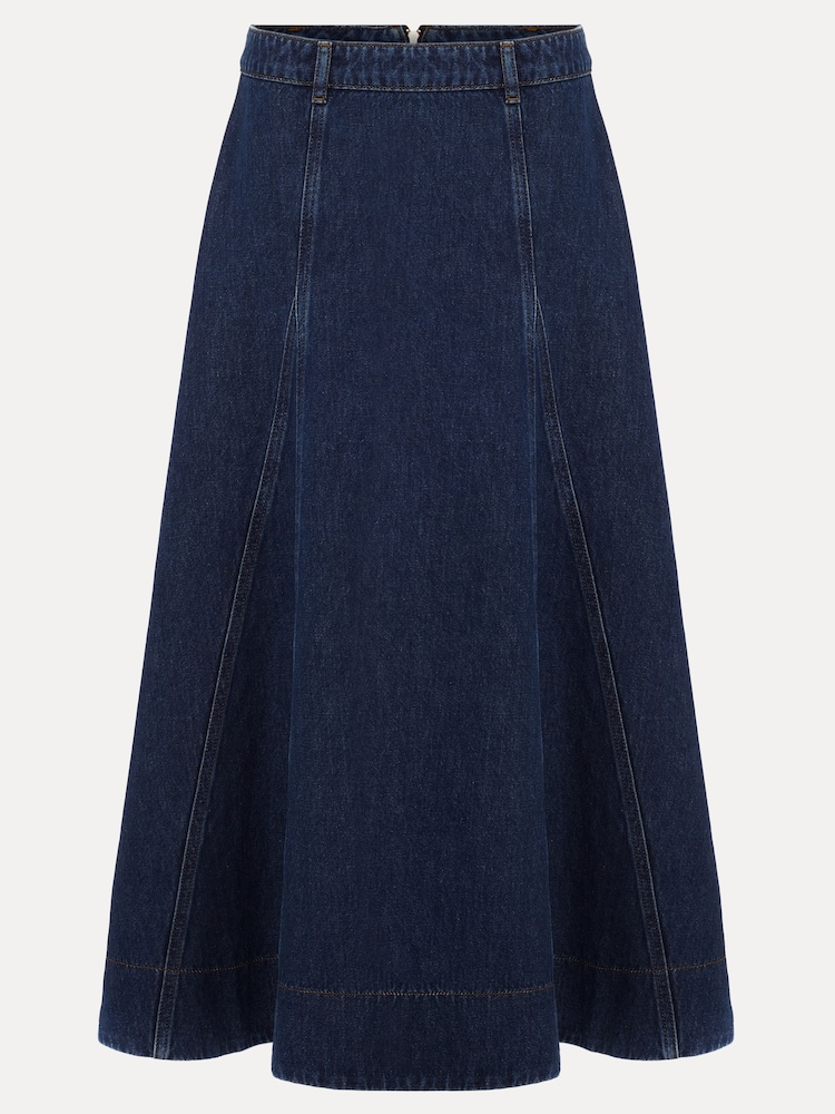 Phase Eight Blue Thea Denim Skirt - Image 6 of 6