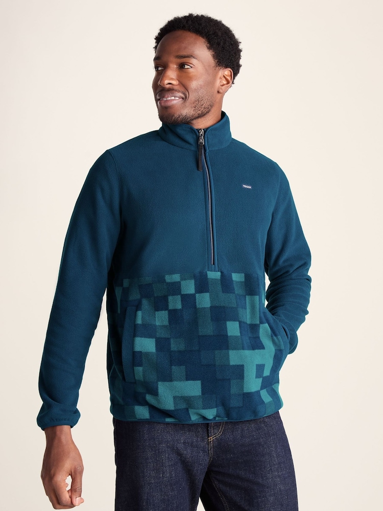 Tog 24 Blue Ryle Zip Neck Deep Micro Fleece - Image 1 of 6