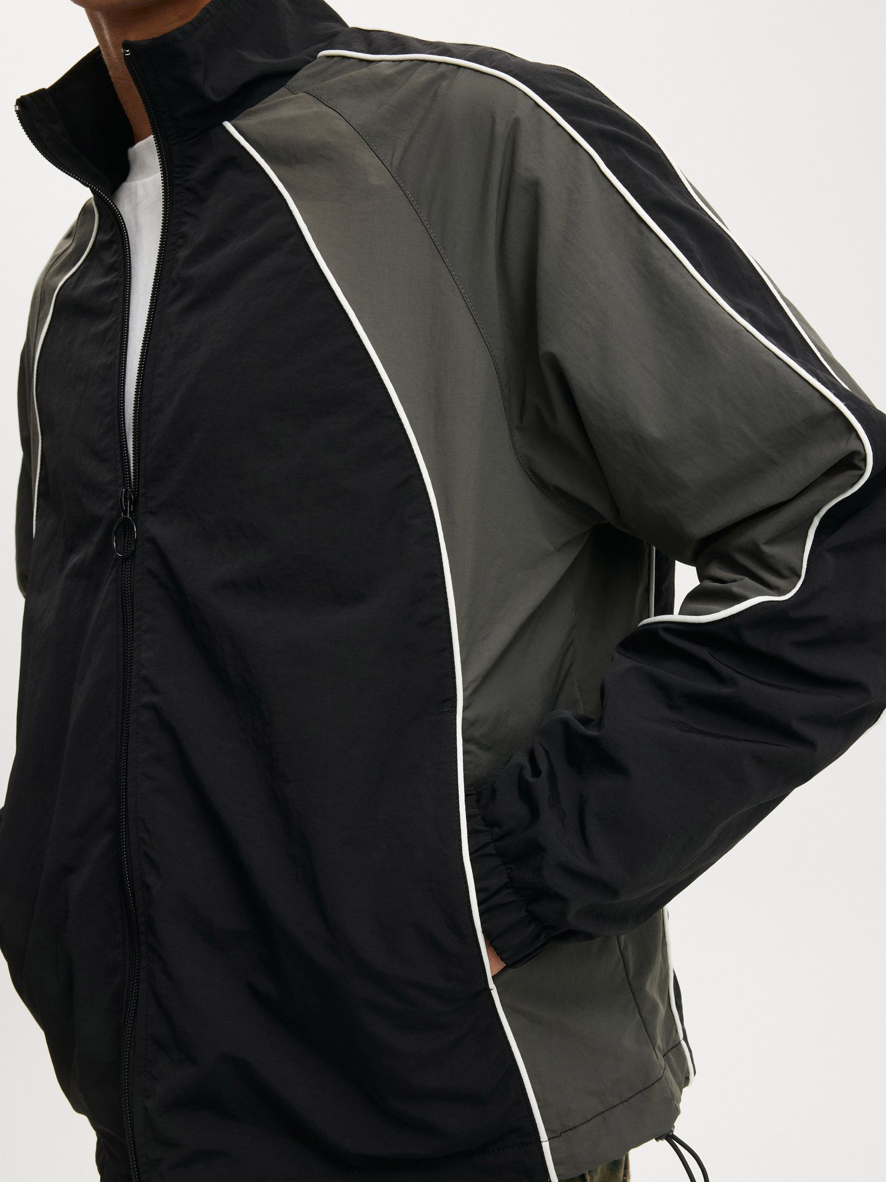 Buy Cotton On Black/Grey Panelled Spray Jacket from Next USA