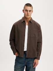 Cotton On Brown Lewis Long Sleeve Shirt - Image 1 of 5