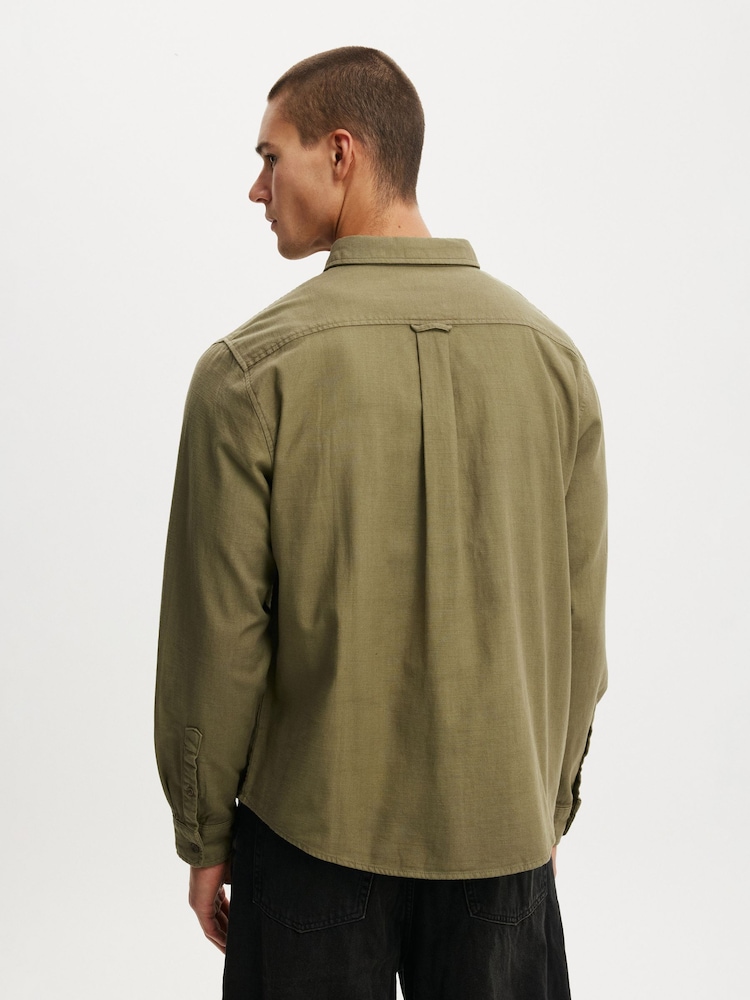Cotton On Green Lewis Long Sleeve Shirt - Image 2 of 5