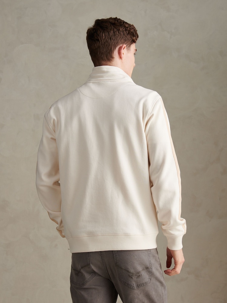 U.S. Polo Assn White Interlock Taped Funnel Sweatshirt - Image 2 of 7 U.S. Polo Assn White Interlock Taped Funnel Sweatshirt - Image 2 of 7