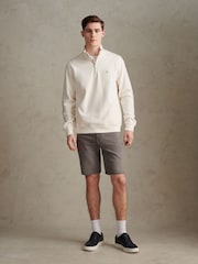 U.S. Polo Assn White Interlock Taped Funnel Sweatshirt - Image 3 of 7