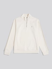 U.S. Polo Assn White Interlock Taped Funnel Sweatshirt - Image 5 of 7