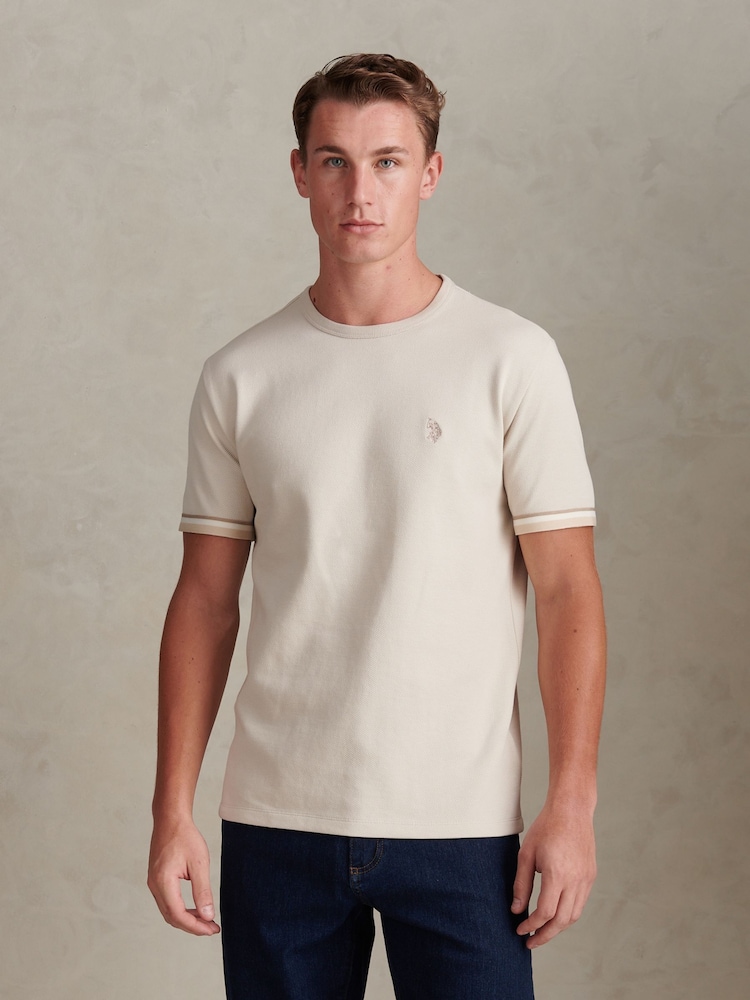 U.S. Polo Assn Natural Taped T-Shirt - Image 1 of 7