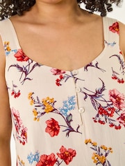 Roman Natural Curve Ditsy Floral V-Neck Top - Image 5 of 5