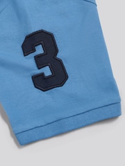 Zilais mergels - U.S. Polo Assn Regulāra piegriezuma spēlētāja 3 pikē polo krekls - Attēls 9 no 9