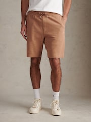 U.S. Polo Assn Brown Twill Texture Jersey Shorts - Image 1 of 7