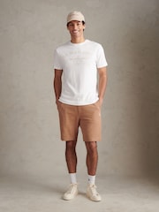 U.S. Polo Assn Brown Twill Texture Jersey Shorts - Image 3 of 7