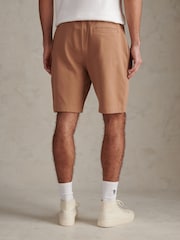 U.S. Polo Assn Brown Twill Texture Jersey Shorts - Image 4 of 7
