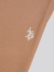 U.S. Polo Assn Brown Twill Texture Jersey Shorts - Image 7 of 7