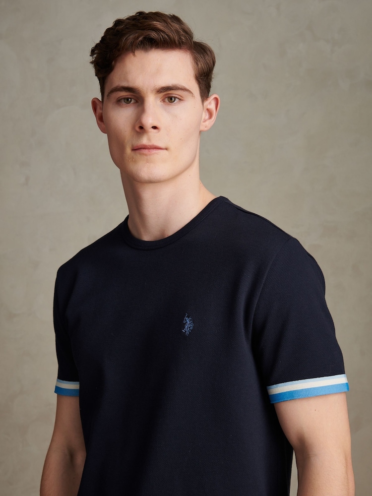 U.S. Polo Assn Blue Taped T-Shirt - Image 2 of 6