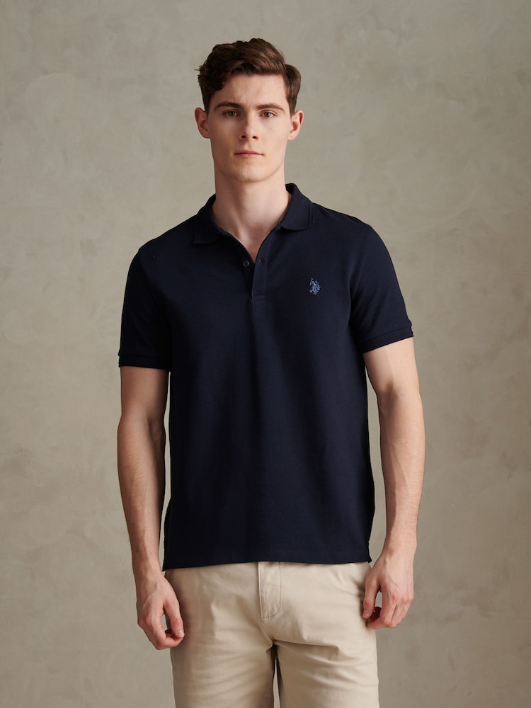 U.S. Polo Assn. Navy Twill Texture Polo Shirt - Image 1 of 7
