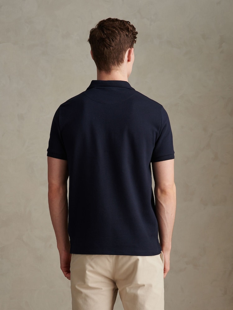 U.S. Polo Assn. Navy Twill Texture Polo Shirt - Image 2 of 7