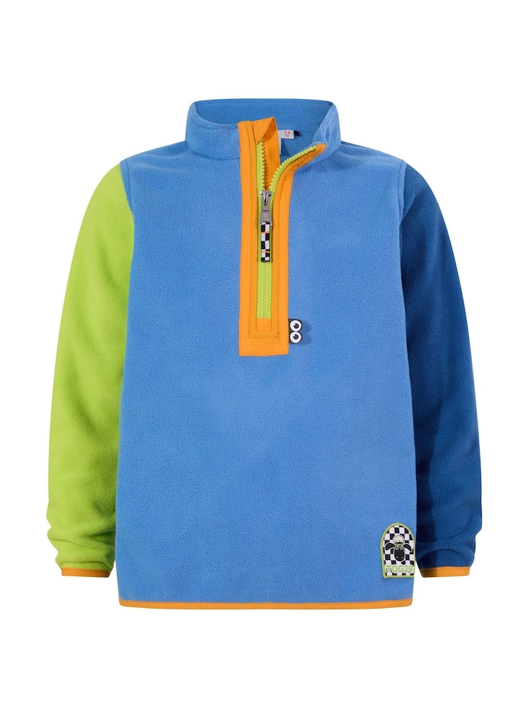 Tog 24 Blue Texel Kids Shaun The Sheep Zip Neck Fleece - Image 7 of 7