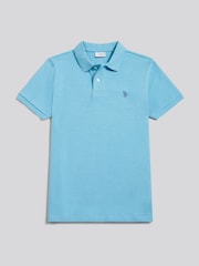 U.S. Polo Assn Blue Texture Terry Polo Shirt - Image 1 of 3