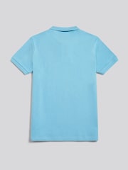 U.S. Polo Assn Blue Texture Terry Polo Shirt - Image 2 of 3