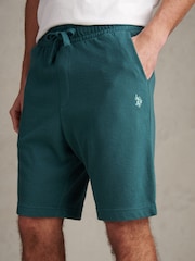 U.S. Polo Assn Teal Terry Sweat Shorts - Image 2 of 7