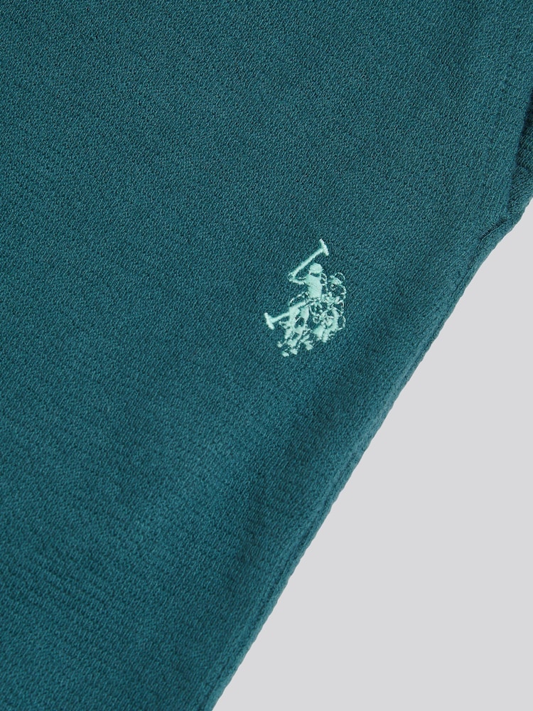 U.S. Polo Assn Teal Terry Sweat Shorts - Image 7 of 7