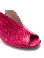 Moda in Pelle Pink Love High Vamp Sandals With Swoosh Heels - Image 4 of 4