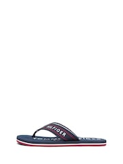 Tommy Hilfiger Desert Sky Webbing Strap Logo Flip Flops - Image 2 of 5