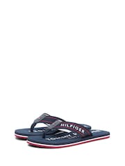 Tommy Hilfiger Desert Sky Webbing Strap Logo Flip Flops - Image 3 of 5