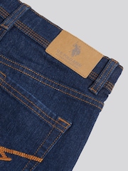 U.S. Polo Assn Blue Straight Fit Stretch Jeans - Image 9 of 9