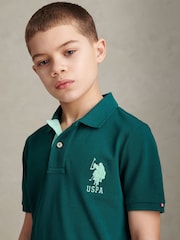 U.S. Polo Assn Green Player Polo Shirt - Image 2 of 9